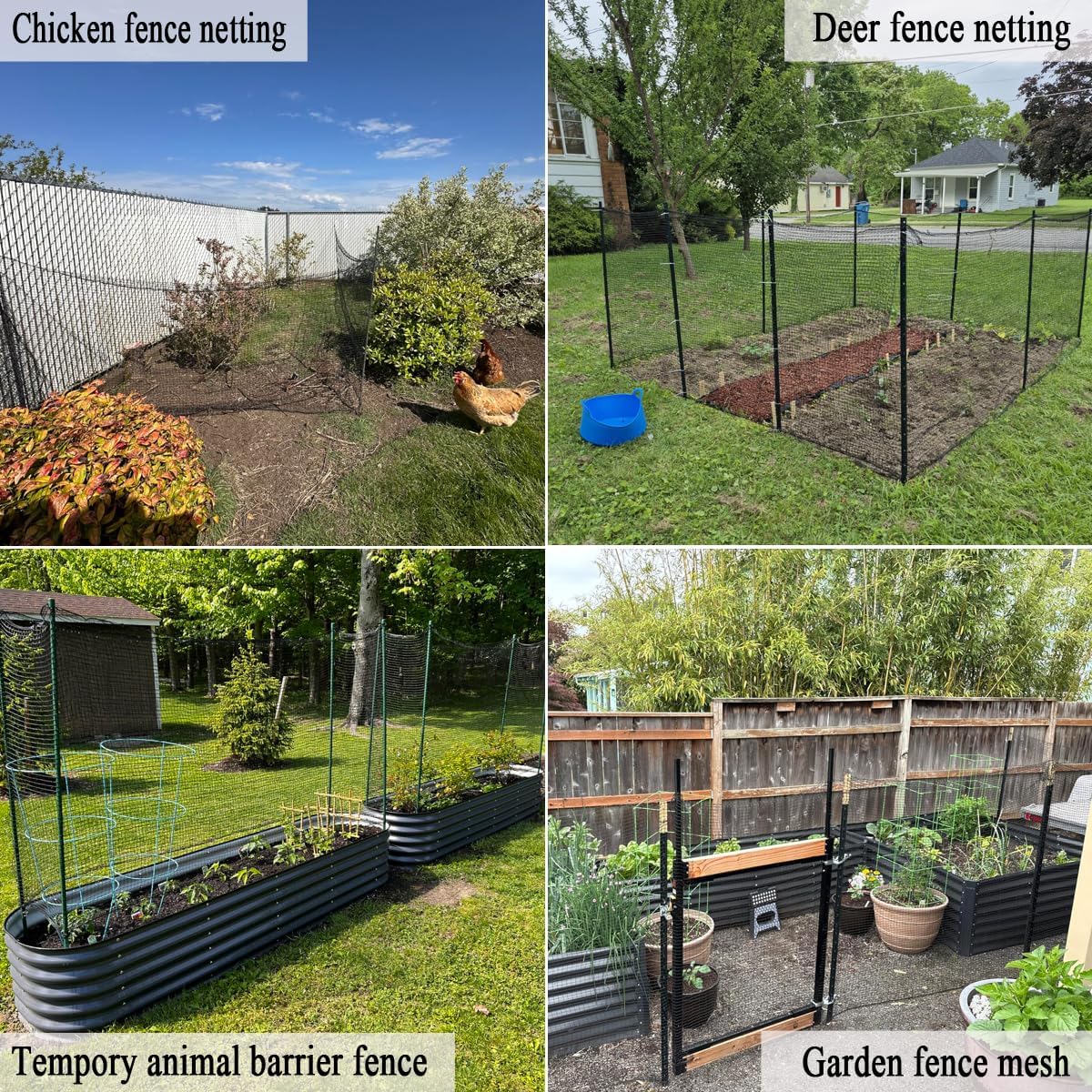 Garden Netting 10x10 FT, 1/2" Square Mesh Heavy Duty Bird Netting
