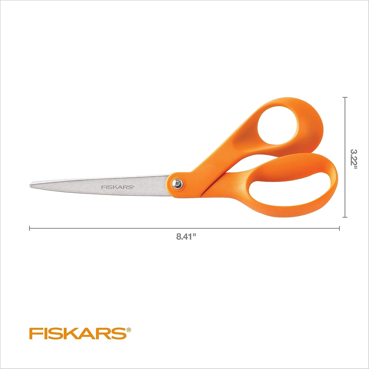 8" Original Orange-Handled Craft & Fabric Scissors, All Purpose