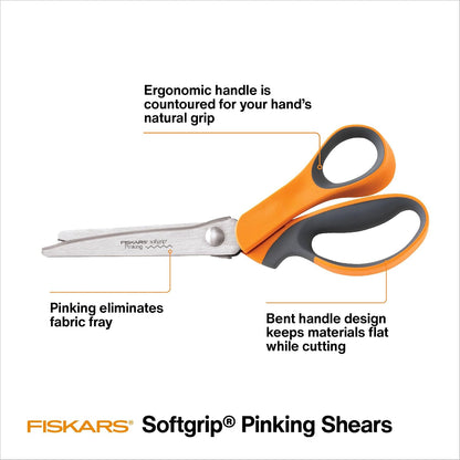 8" Original Orange-Handled Craft & Fabric Scissors, All Purpose