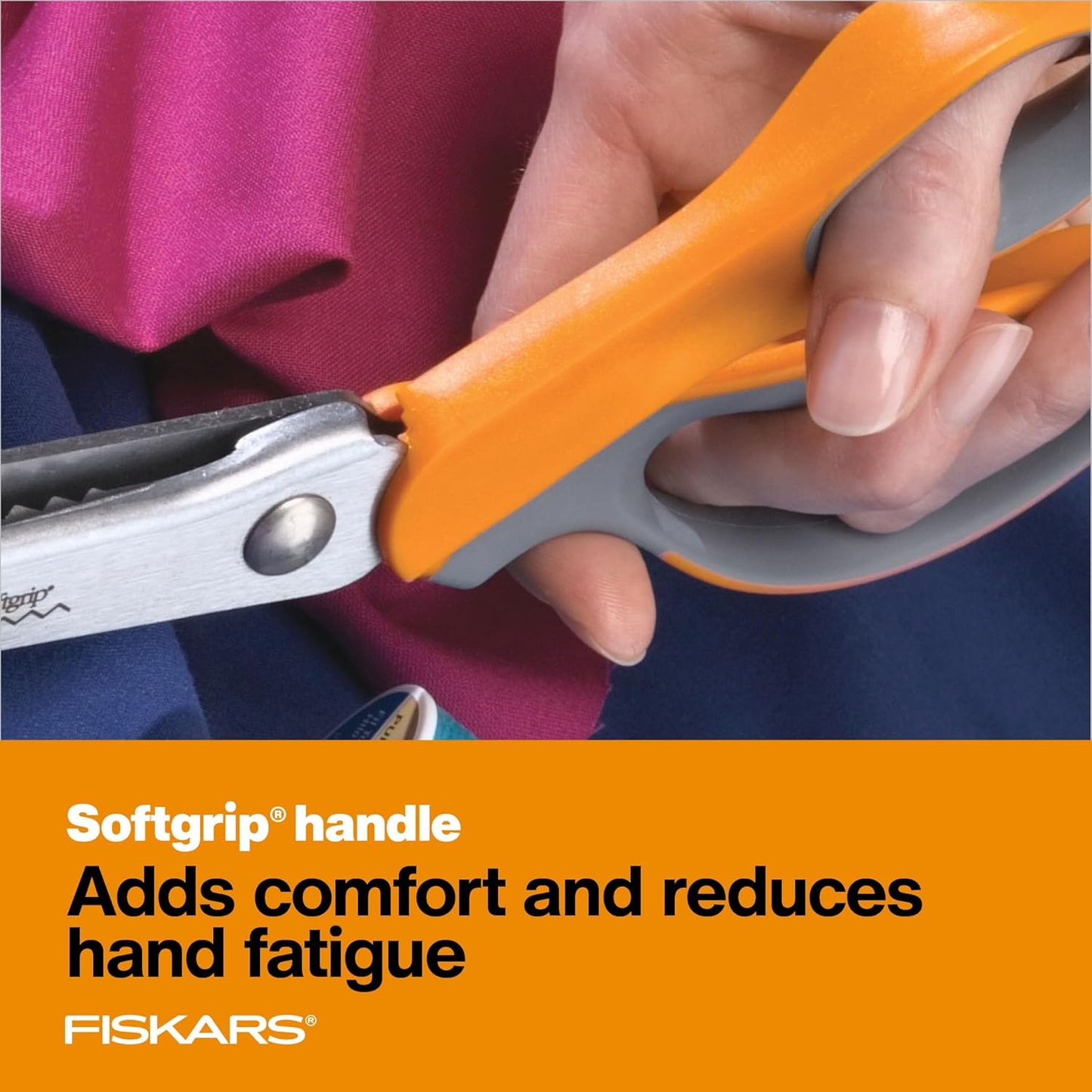 8" Original Orange-Handled Craft & Fabric Scissors, All Purpose