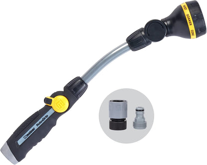65173AMZ RelaxGrip 8 Pattern 16" Pivoting Wand Bundle, Metal, Black, Yellow