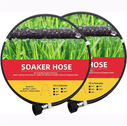 Garden Soaker Hose 10ft*2 1/2" Short Rubber Drip Hoses Soaking