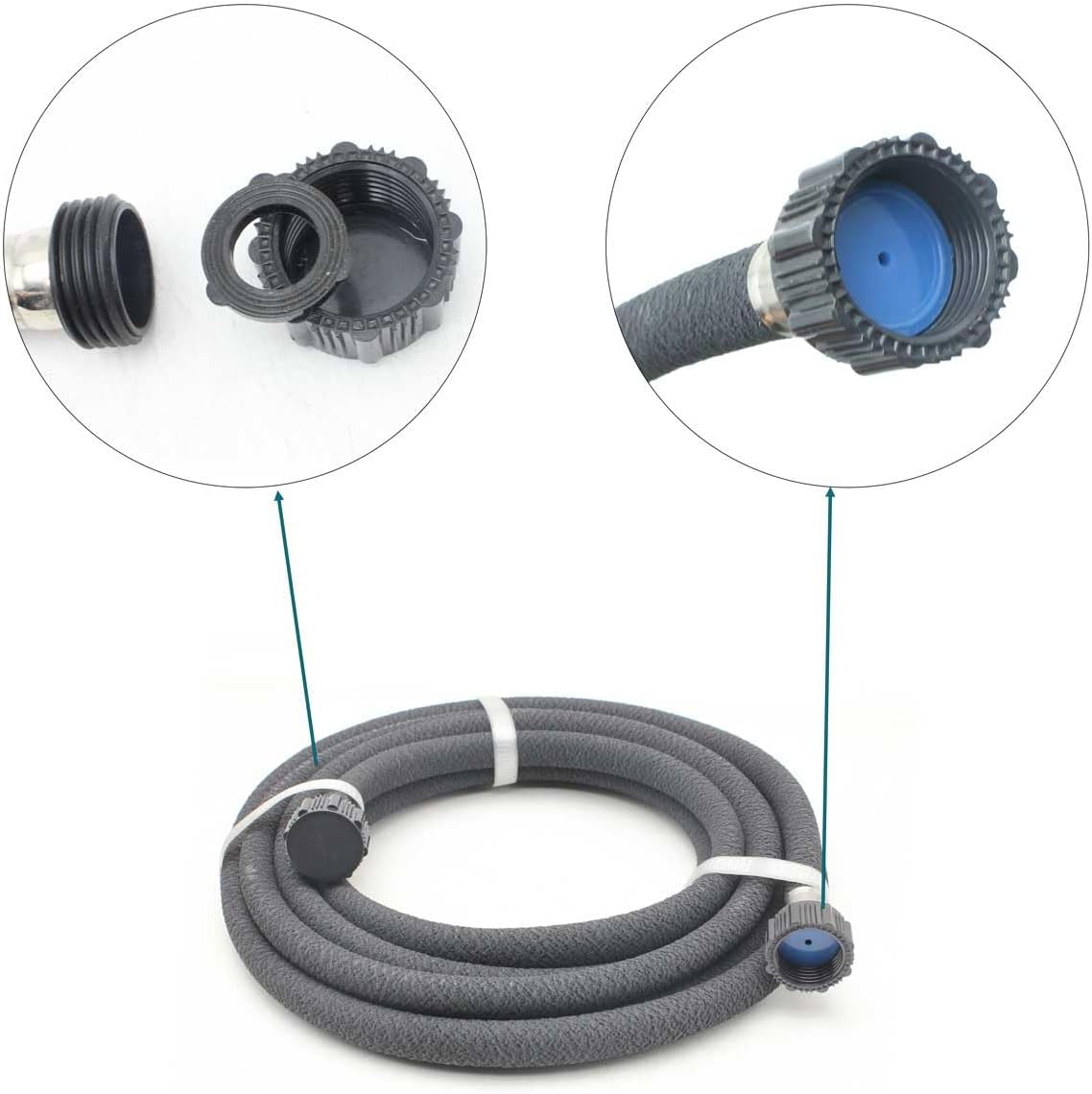 Garden Soaker Hose 10ft*2 1/2" Short Rubber Drip Hoses Soaking