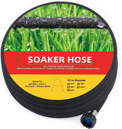 Garden Soaker Hose 10ft*2 1/2" Short Rubber Drip Hoses Soaking