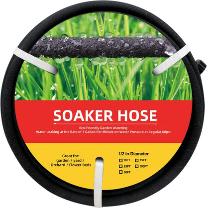 Garden Soaker Hose 10ft*2 1/2" Short Rubber Drip Hoses Soaking