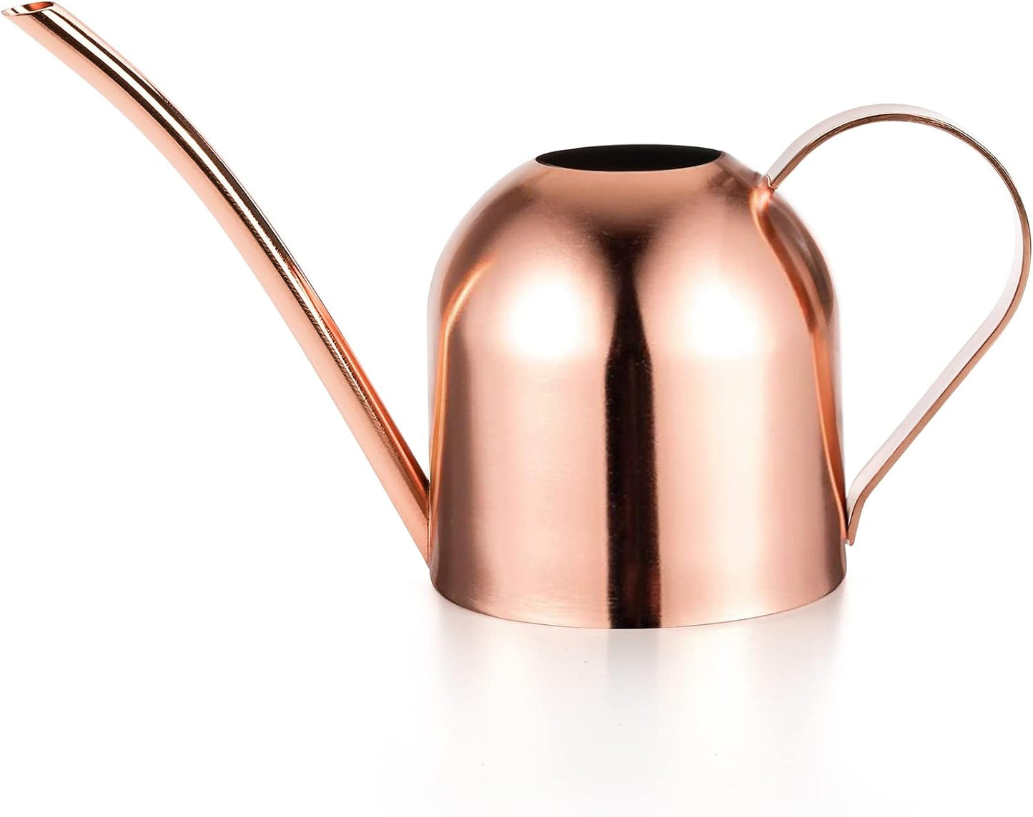 Stainless Steel Watering Can, Small Modern Style Watering Pot, 15oz/450ml Plant Watering Can with Long Spout to Prevent Spillage, Perfect for Outdoor and Indoor Plants (Copper)