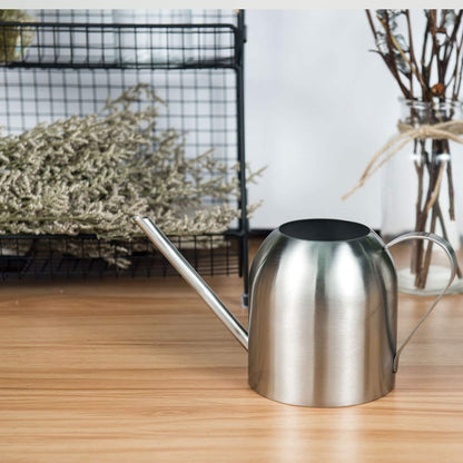 Stainless Steel Watering Can, Small Modern Style Watering Pot, 15oz/450ml Plant Watering Can with Long Spout to Prevent Spillage, Perfect for Outdoor and Indoor Plants (Copper)