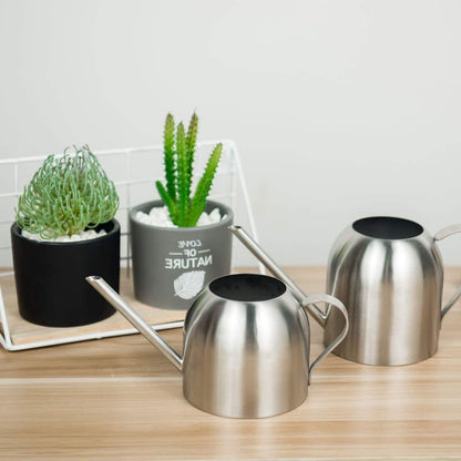Stainless Steel Watering Can, Small Modern Style Watering Pot, 15oz/450ml Plant Watering Can with Long Spout to Prevent Spillage, Perfect for Outdoor and Indoor Plants (Copper)