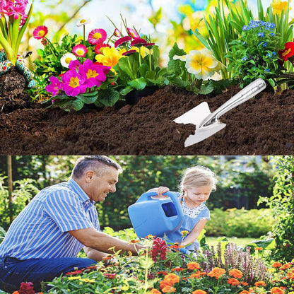 Stainless Steel Hand Trowel, Rustproof Heavy Duty Measuring Garden Shovel