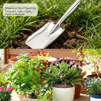 Stainless Steel Hand Trowel, Rustproof Heavy Duty Measuring Garden Shovel