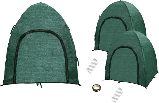 Winter Plant Covers for Snow and Ice Protection Shrub Cover Freeze Protection Plant Tent Protect Outdoor Plant and Potted Plant from Snow Frost Sun and Animal with Zipper Door 22*22*22 (2Packs)
