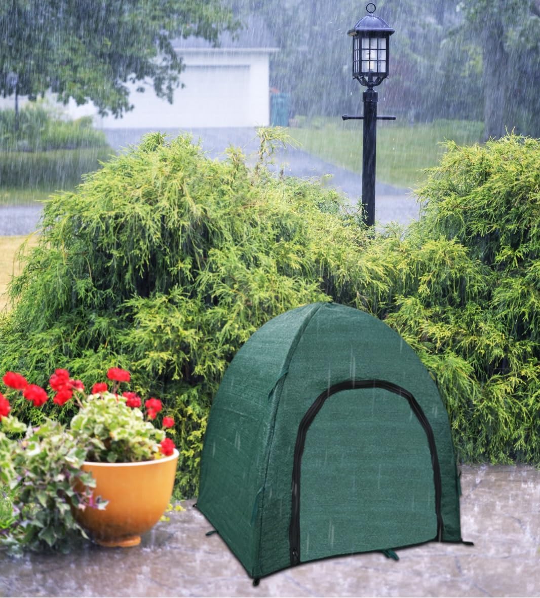 Winter Plant Covers for Snow and Ice Protection Shrub Cover Freeze Protection Plant Tent Protect Outdoor Plant and Potted Plant from Snow Frost Sun and Animal with Zipper Door 22*22*22 (2Packs)