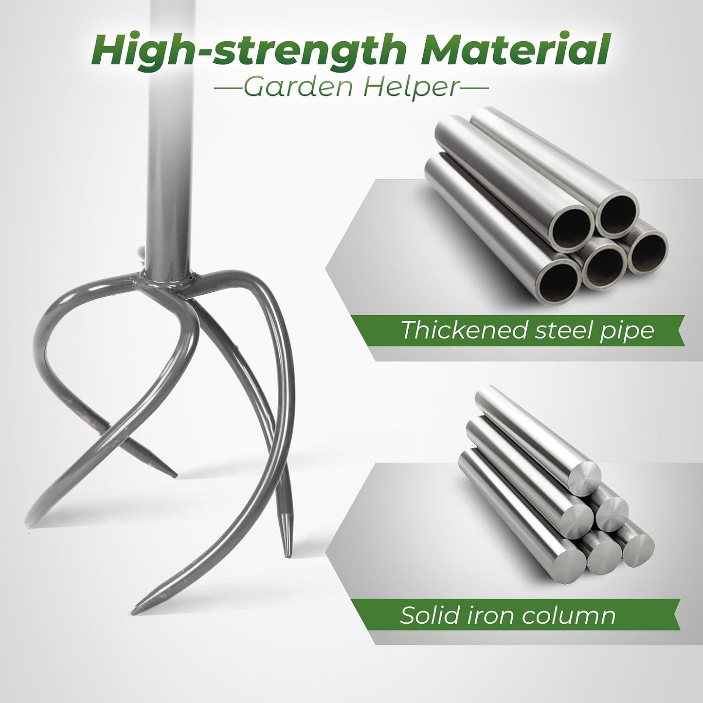 Twist Tiller with Large Steel Claw for Garden Soil Loosening