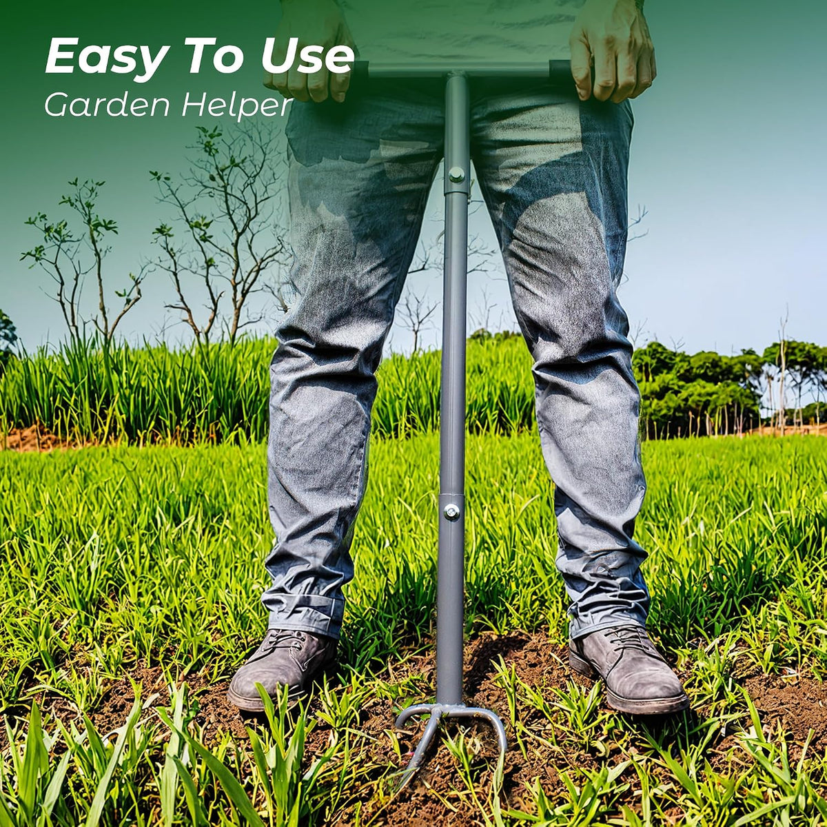 Twist Tiller with Large Steel Claw for Garden Soil Loosening