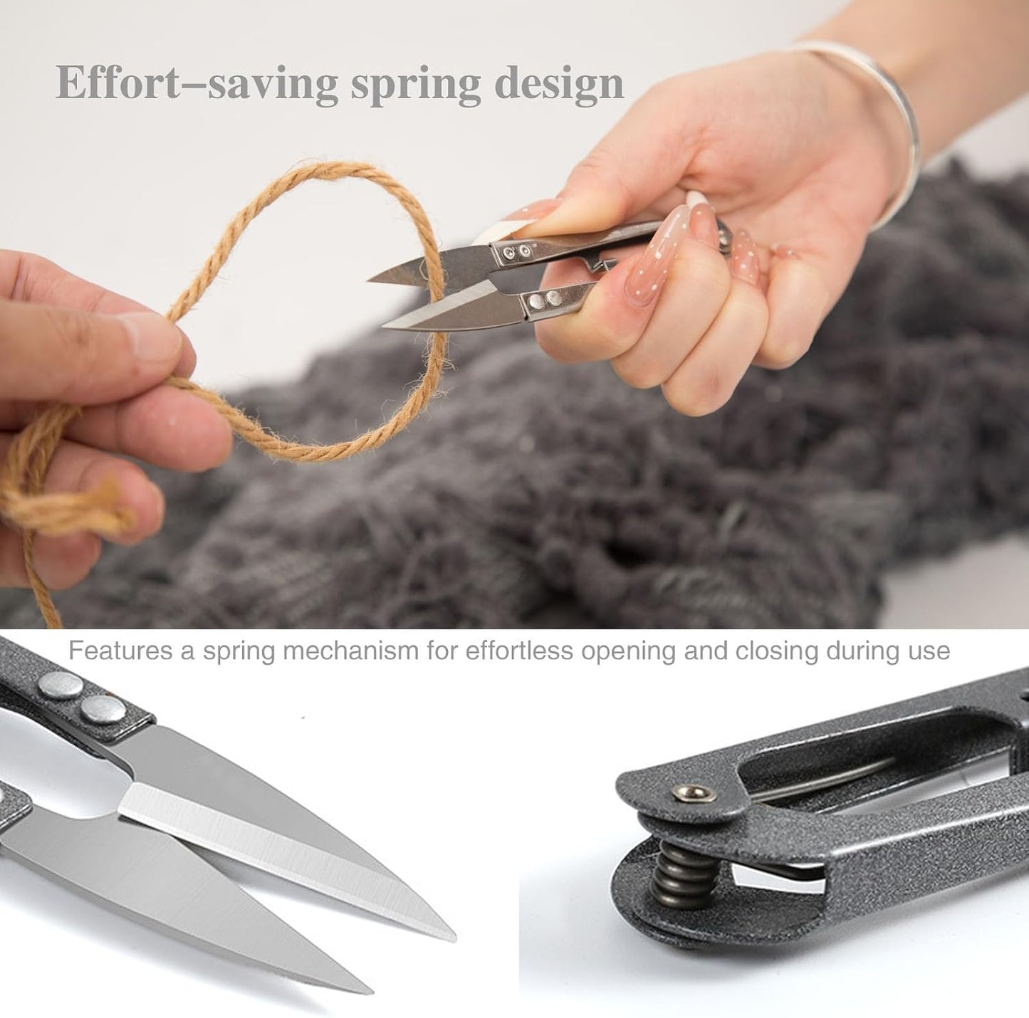 4 Pack 4.1-Inch High Carbon Steel Mini Sewing Scissors - Precision Craft Snips for Trimming Leaves, Sewing, Knitting, DIY Crafts & More