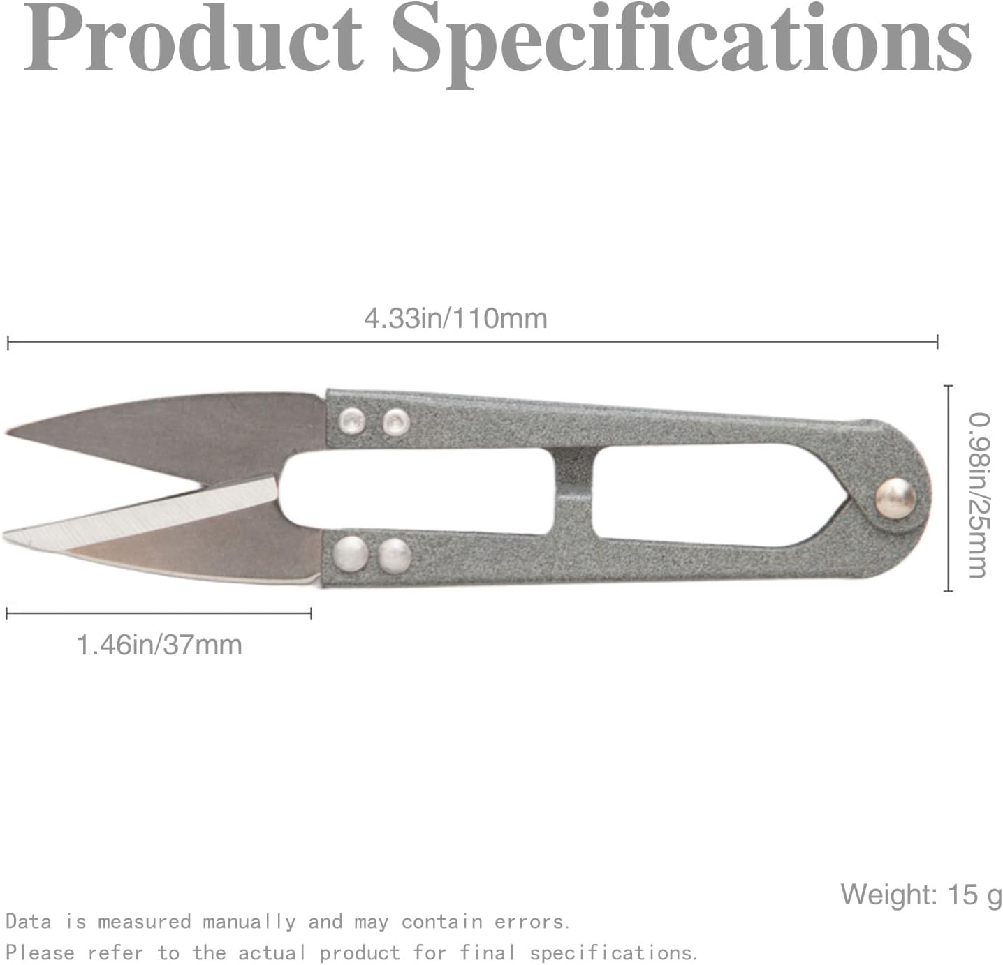 4 Pack 4.1-Inch High Carbon Steel Mini Sewing Scissors - Precision Craft Snips for Trimming Leaves, Sewing, Knitting, DIY Crafts & More