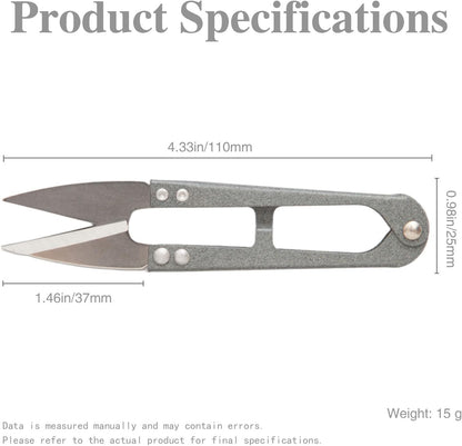 4 Pack 4.1-Inch High Carbon Steel Mini Sewing Scissors - Precision Craft Snips for Trimming Leaves, Sewing, Knitting, DIY Crafts & More