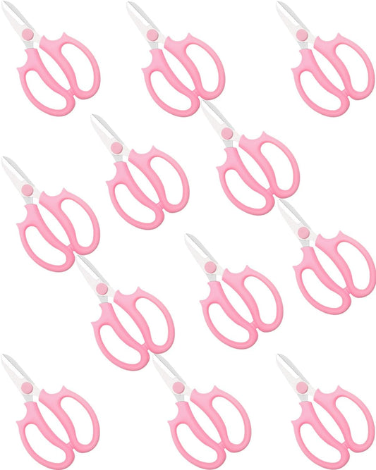 Flower Scissor, Scissors for Cutting Flowers, 12Pcs Pink