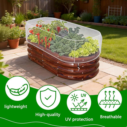 2 PCS Garden Netting for Raised Beds 4x8 FT Pest Barrier Screen