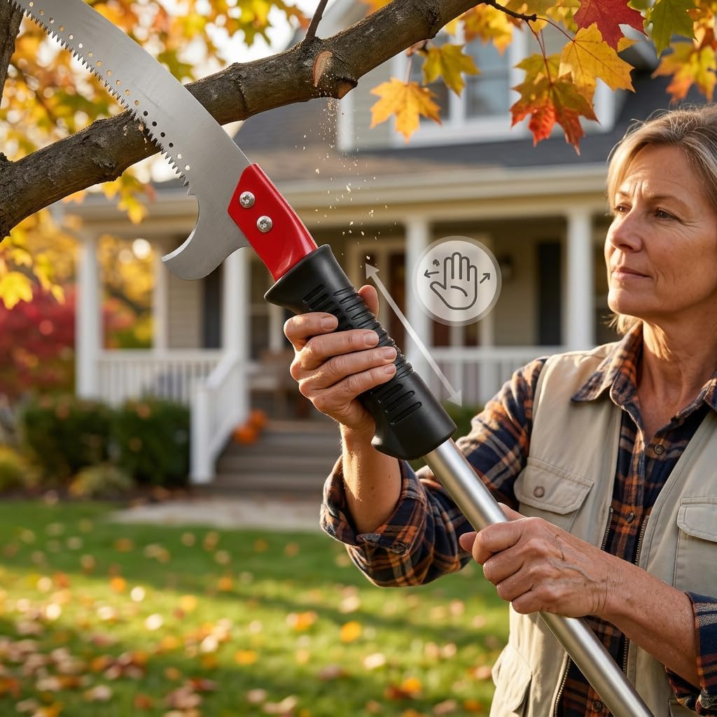 Pole Saws for Tree Trimming 11.8 FT, Manual Pruning Saw