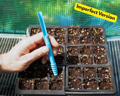 Imperfect DIBBY XL Garden Tool - Dibber, Dibbler, Seed Sowing Tool, Transplant Seedlings, Graduated Depth Markings (Patent Pending) Orange