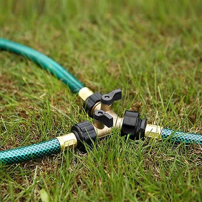 4 Pack Garden Hose Splitter 2 Way, 3/4" Thread, with 28 Rubber Washers
