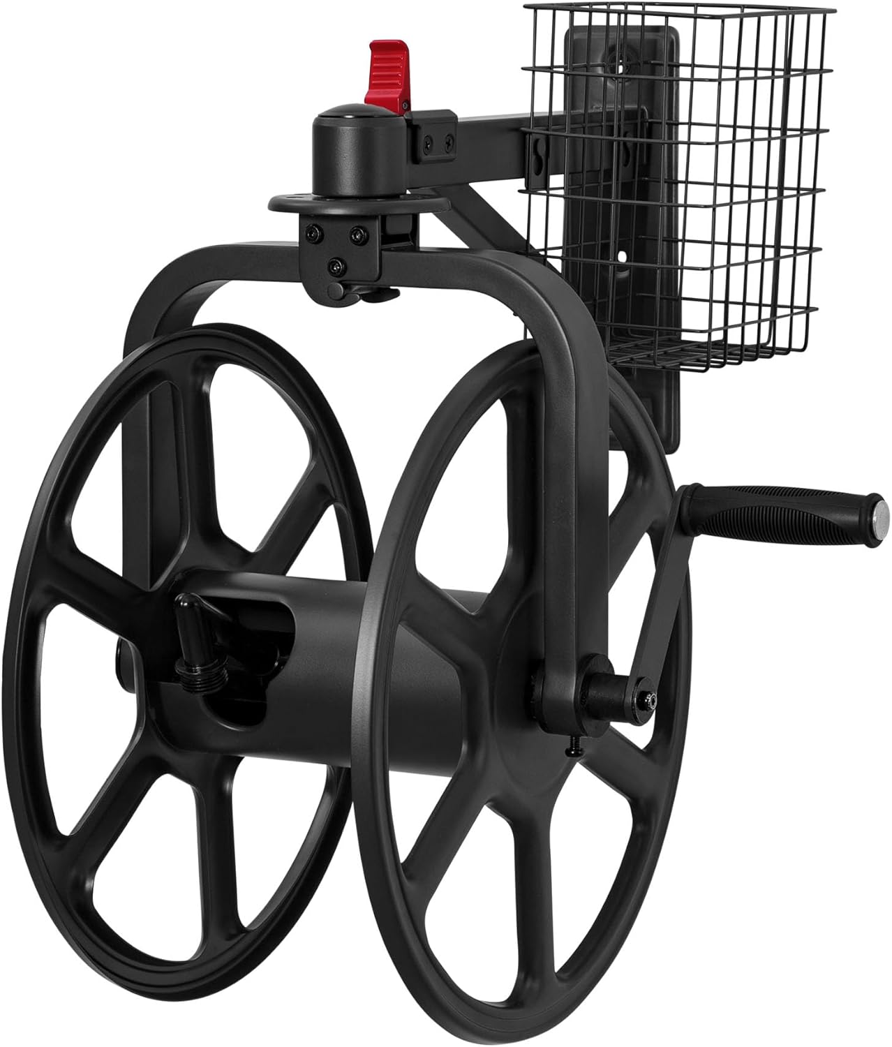 Liberty GARDEN 712 Single Arm Navigator Multi-Directional Garden Hose Reel, Holds 125-Feet of, 5/8-Inch, Bronze