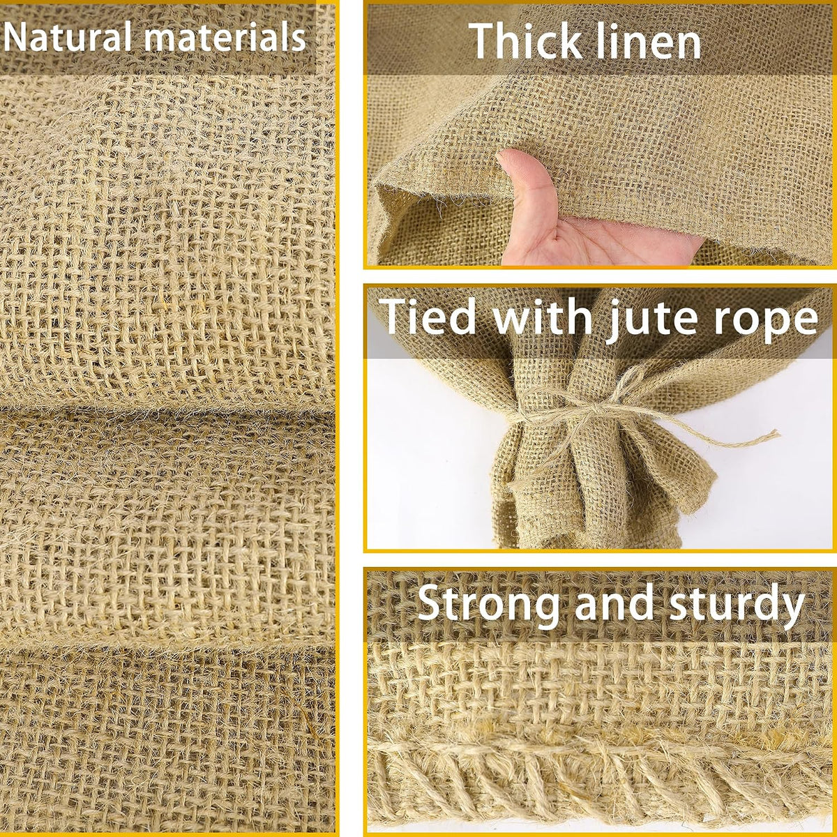 3 Pcs Burlap Winter Plant Cover Bags,40"x 24" Frost Cloth Freeze Protection