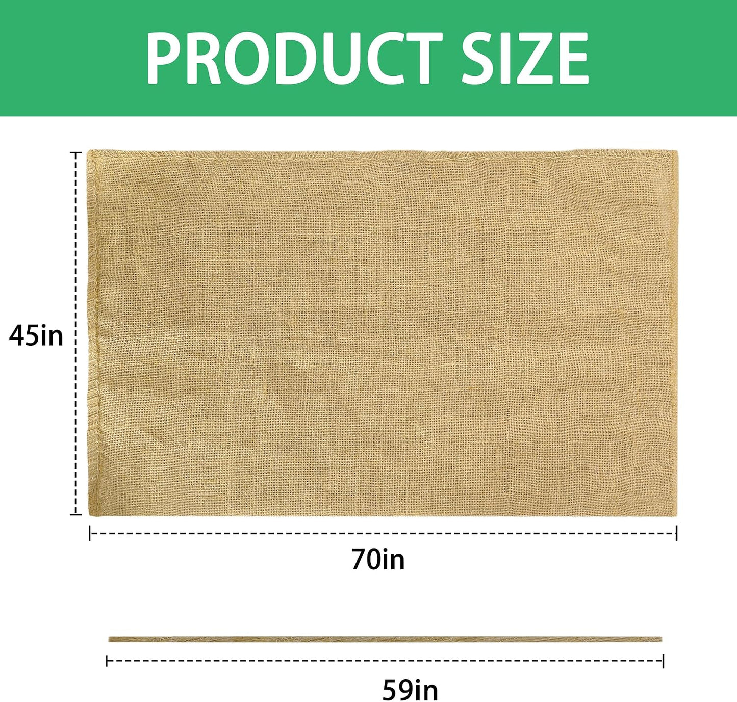 3 Pcs Burlap Winter Plant Cover Bags,40"x 24" Frost Cloth Freeze Protection