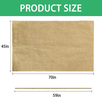 3 Pcs Burlap Winter Plant Cover Bags,40"x 24" Frost Cloth Freeze Protection
