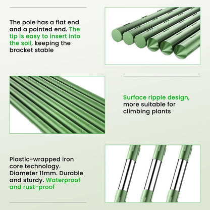A-Frame Metal Garden Trellis Set for Raised Bed for Climbing Plants Outdoor-Detachable Cucumber Climbing Trellis with Net Clips-Garden for Cucumber Flowers Vegetables
