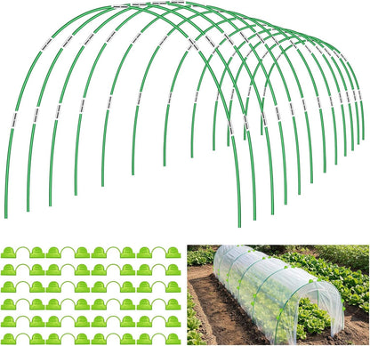 72 Pieces Garden Hoops for Raised Beds Fiberglass Support Greenhouse Hoops