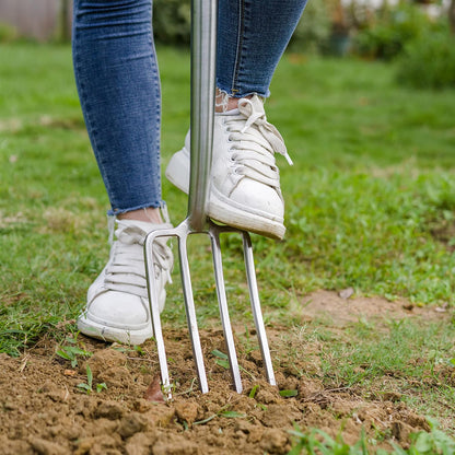 Garden Digging Fork, 37.4" Stainless Steel Garden Pitchfork