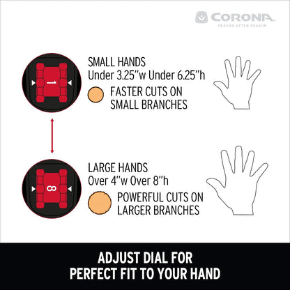 Corona Clipper BP 4214D Flex Dial Bypass Pruner With Comfort Gel Grips, 3/4 Inch, Red/Black