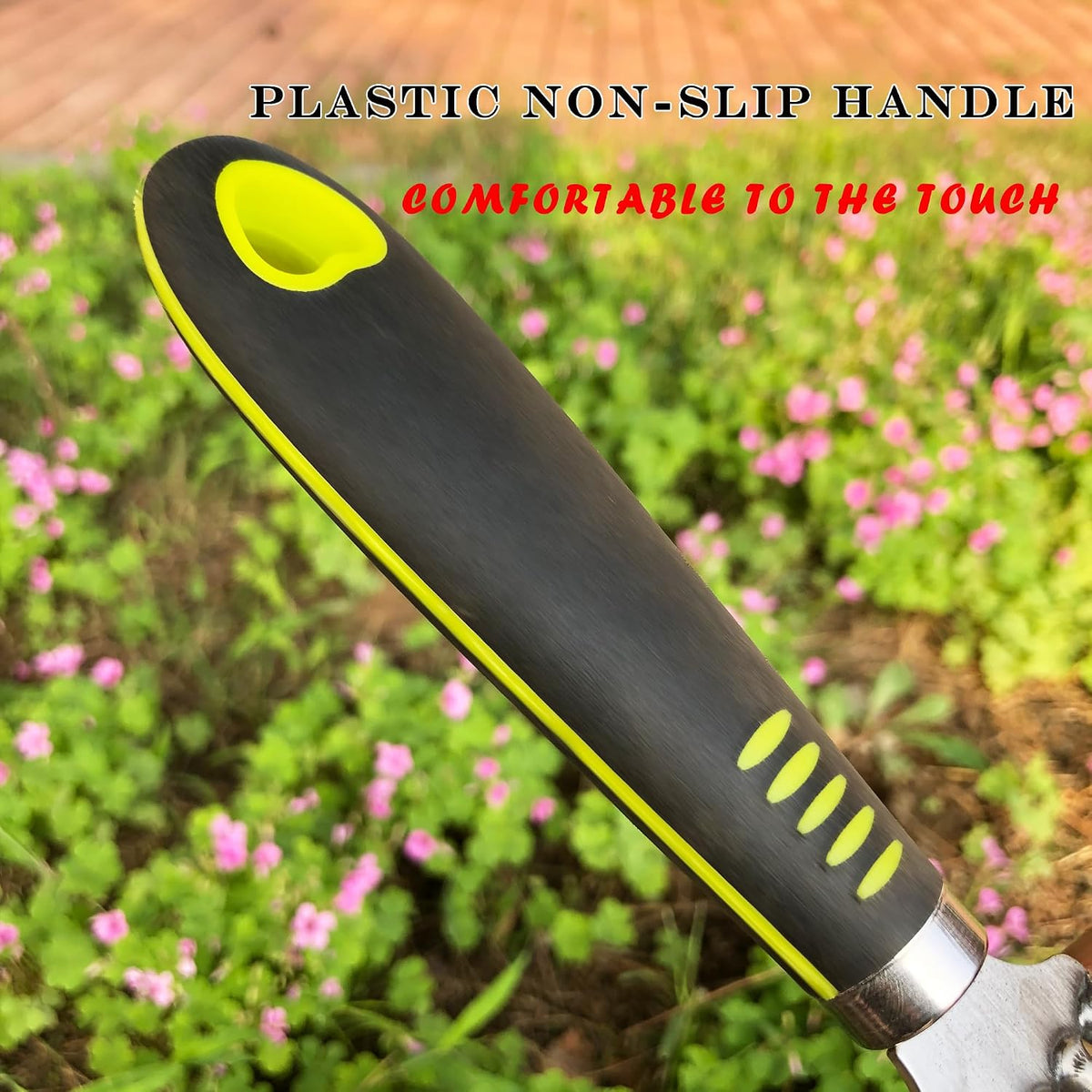 Garden Rake 5-Claw Landscape Dethatcher Thatching Beach Combing Rake for Digging Clam Shell Defoliation Hoe Garden Tool for Loosen The Soil (Brown)