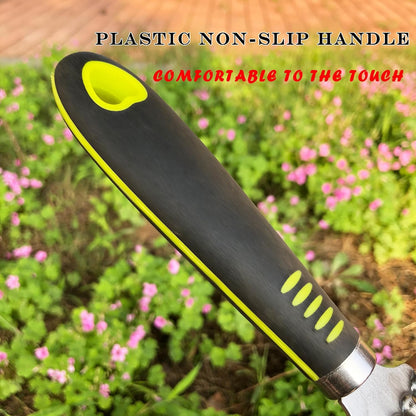 Garden Rake 5-Claw Landscape Dethatcher Thatching Beach Combing Rake for Digging Clam Shell Defoliation Hoe Garden Tool for Loosen The Soil (Brown)