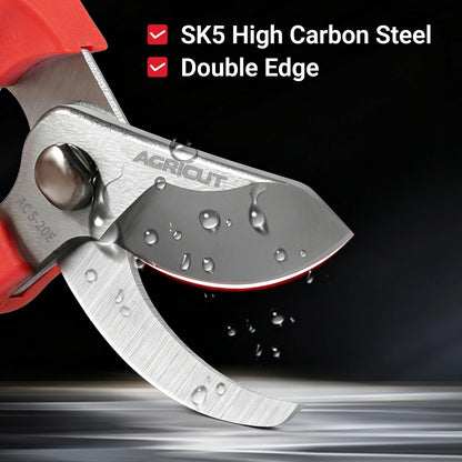 7" Pruning Shears Heavy Duty Professional, Made of Japanese SK5 Steel Blades, 4/5 Cut Capacity, Bypass Hand Pruners Garden Clippers for Tree Flower Branch Trimming, S20E
