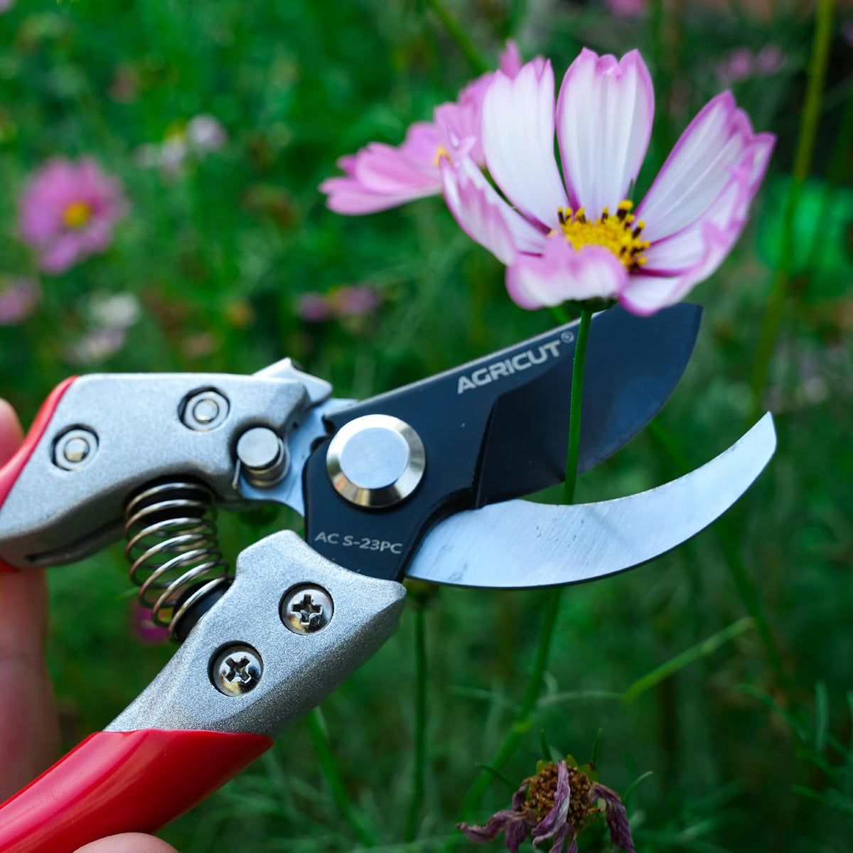 7" Pruning Shears Heavy Duty Professional, Made of Japanese SK5 Steel Blades, 4/5 Cut Capacity, Bypass Hand Pruners Garden Clippers for Tree Flower Branch Trimming, S20E
