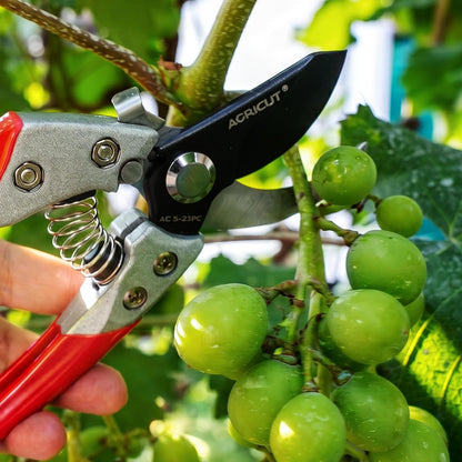 7" Pruning Shears Heavy Duty Professional, Made of Japanese SK5 Steel Blades, 4/5 Cut Capacity, Bypass Hand Pruners Garden Clippers for Tree Flower Branch Trimming, S20E