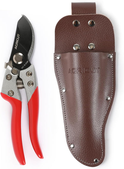 7" Pruning Shears Heavy Duty Professional, Made of Japanese SK5 Steel Blades, 4/5 Cut Capacity, Bypass Hand Pruners Garden Clippers for Tree Flower Branch Trimming, S20E