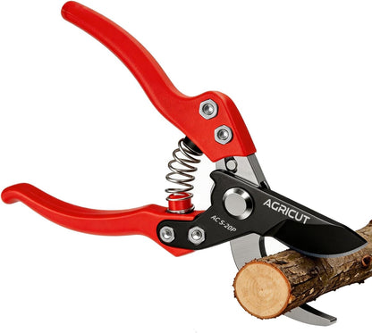 7" Pruning Shears Heavy Duty Professional, Made of Japanese SK5 Steel Blades, 4/5 Cut Capacity, Bypass Hand Pruners Garden Clippers for Tree Flower Branch Trimming, S20E