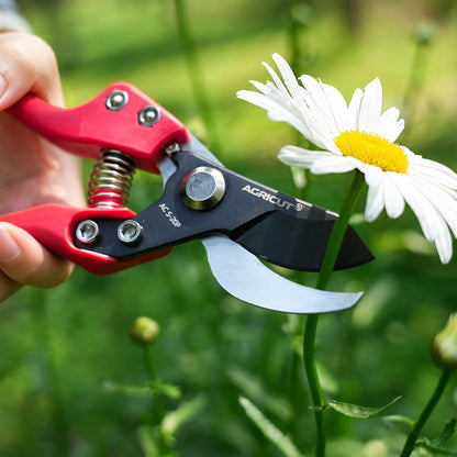 7" Pruning Shears Heavy Duty Professional, Made of Japanese SK5 Steel Blades, 4/5 Cut Capacity, Bypass Hand Pruners Garden Clippers for Tree Flower Branch Trimming, S20E