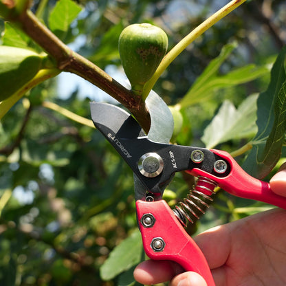 7" Pruning Shears Heavy Duty Professional, Made of Japanese SK5 Steel Blades, 4/5 Cut Capacity, Bypass Hand Pruners Garden Clippers for Tree Flower Branch Trimming, S20E