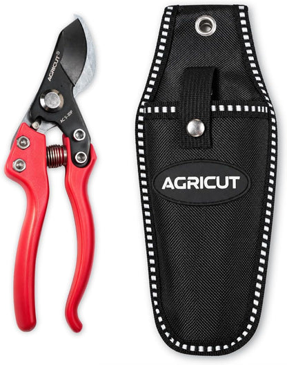 7" Pruning Shears Heavy Duty Professional, Made of Japanese SK5 Steel Blades, 4/5 Cut Capacity, Bypass Hand Pruners Garden Clippers for Tree Flower Branch Trimming, S20E