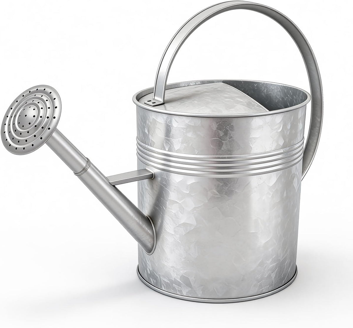 6.5L Blue Metal Watering Can for Outdoor & Indoor Plants, Galvanized Steel Metal Water Can with Removable Spout, Movable Top Handle, Rust-Resistant Watering Pot for Garden, Lawn, Flowers