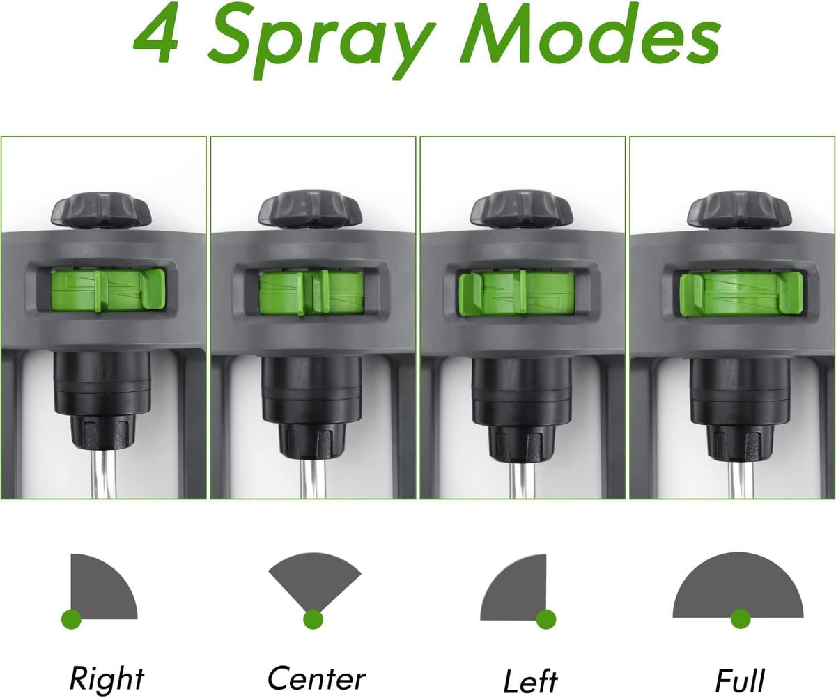 Lawn Sprinkler, 18-Hole Brass Nozzle Oscillating Sprinkler, Garden Tool for Lawns up to 3,600 Square Feet, Jet Cleaning Needle Hidden on the End of the Product, Gray