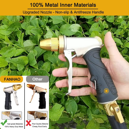 Metal Water Hose Nozzle Heavy Duty, High Pressure, Leak Proof
