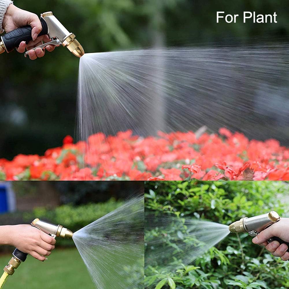 Metal Water Hose Nozzle Heavy Duty, High Pressure, Leak Proof