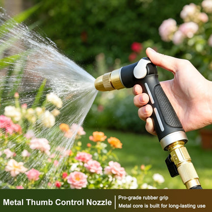 Metal Water Hose Nozzle Heavy Duty, High Pressure, Leak Proof