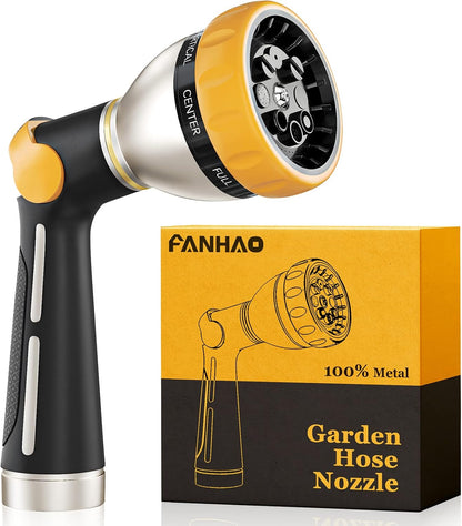 Metal Water Hose Nozzle Heavy Duty, High Pressure, Leak Proof